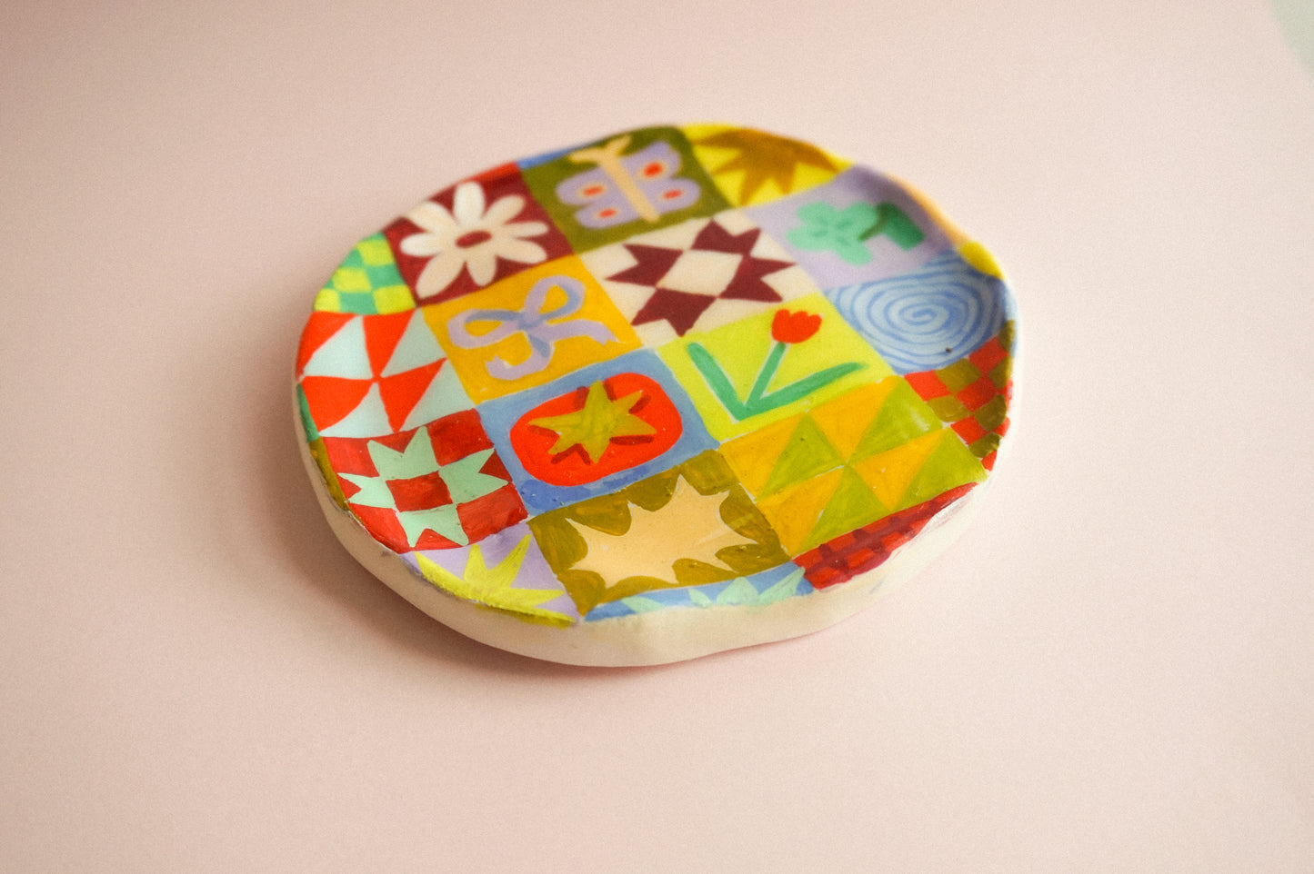 Quilt Trinket Tray - Small