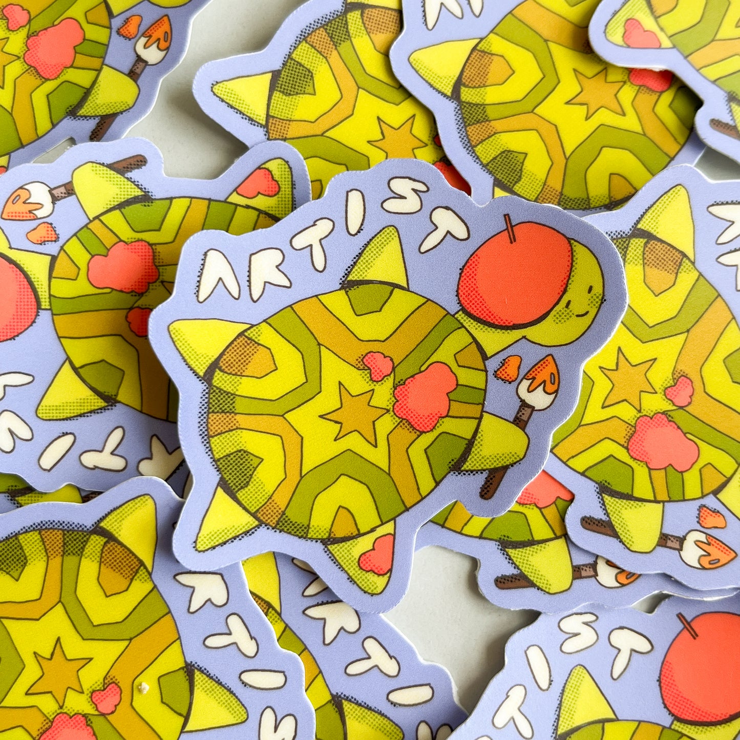 Artist Turtle Vinyl Sticker
