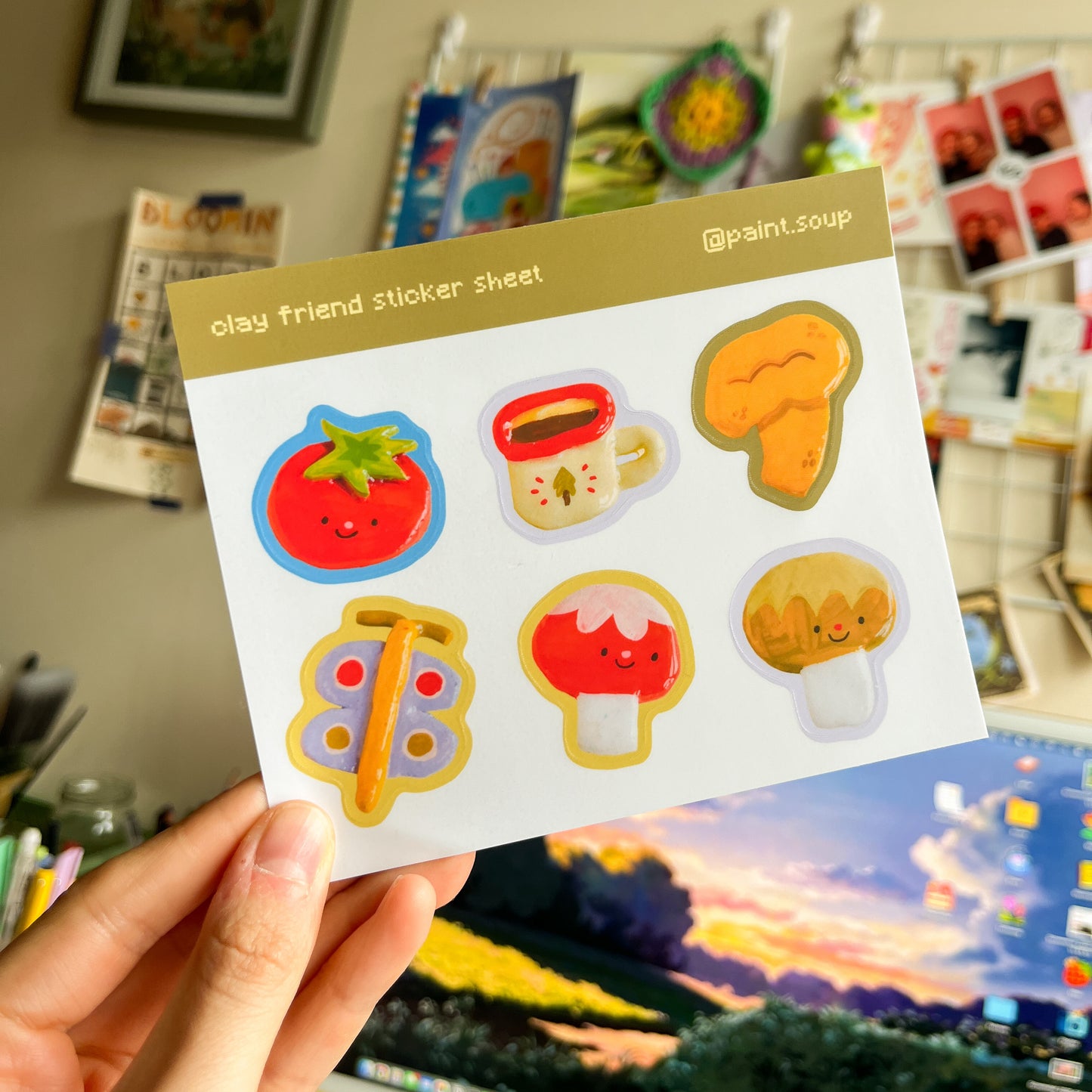 Clay Friends Vinyl Sticker Sheet