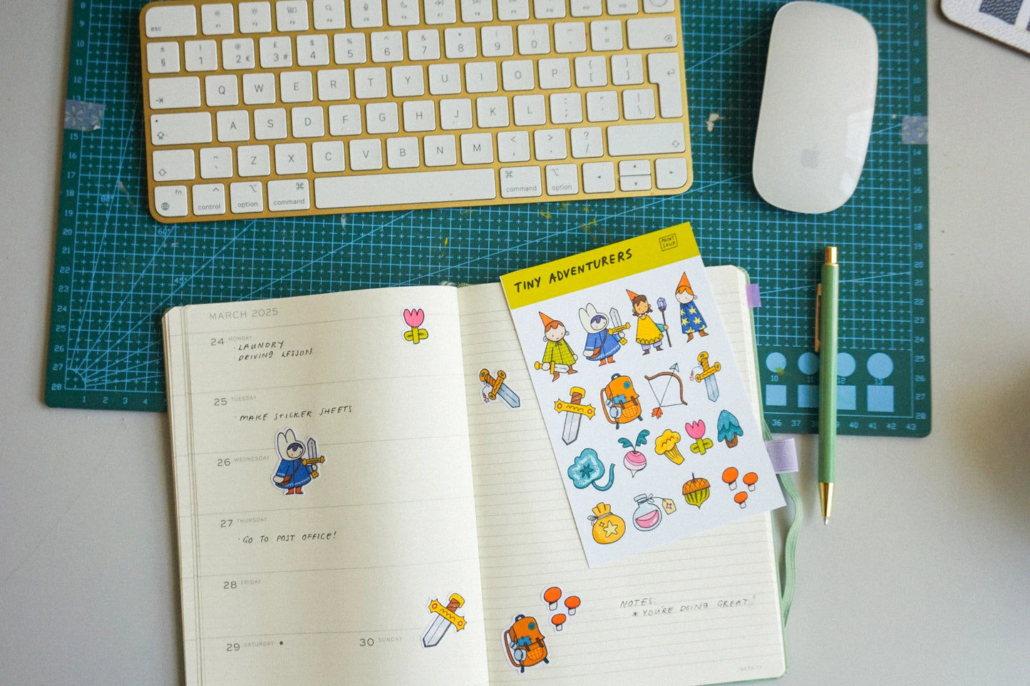 Tiny Adventurers Sticker Sheet