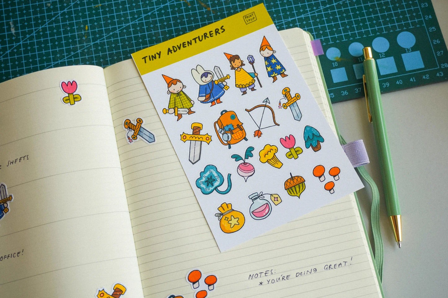 Tiny Adventurers Sticker Sheet