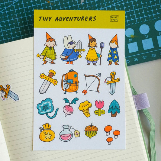 Tiny Adventurers Sticker Sheet