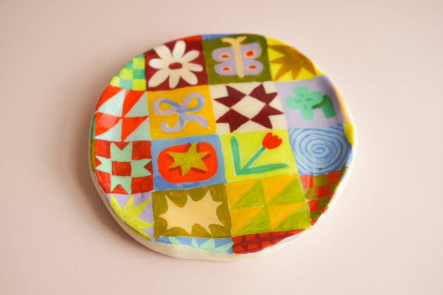 Quilt Trinket Tray - Large