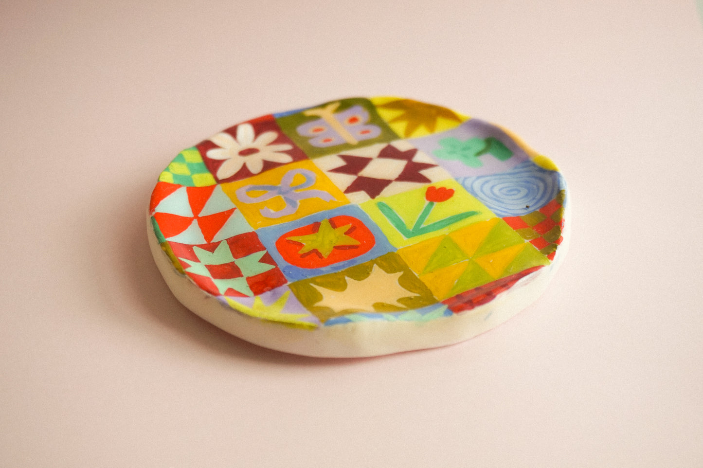 Quilt Trinket Tray - Large