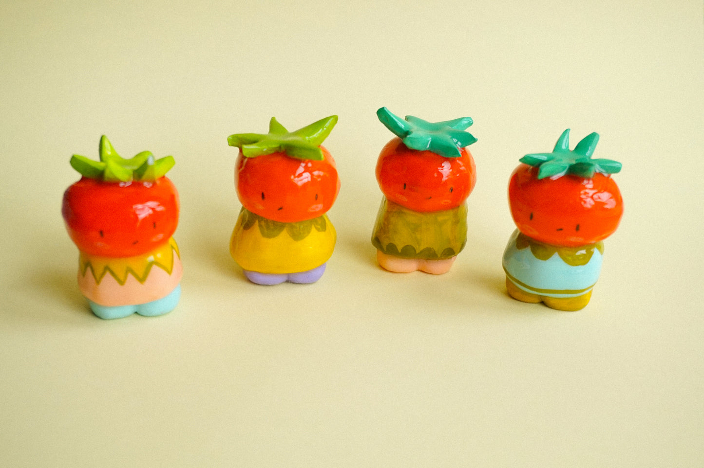Peanut the Tomato Clay Figuirine