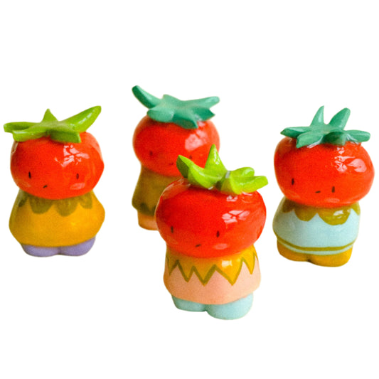 Peanut the Tomato Clay Figuirine