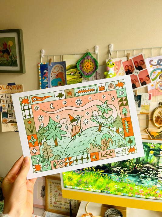 Spirit Forest - Risograph Print