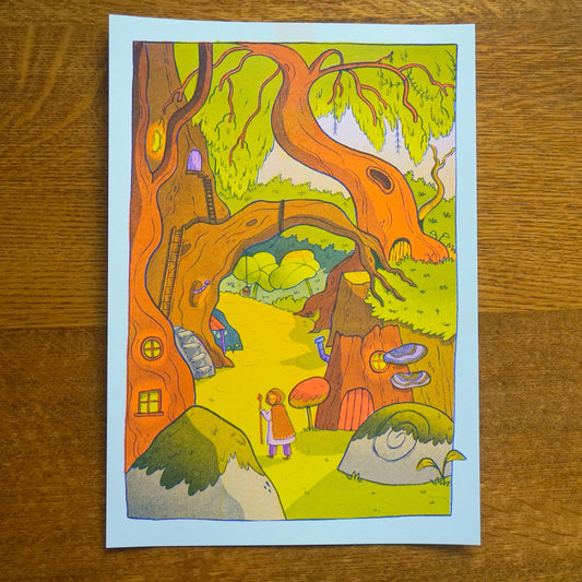 Tiny Forest Riso Print - A4