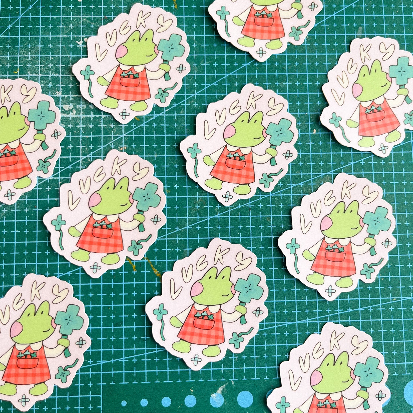 Lucky Frog Vinyl Sticker
