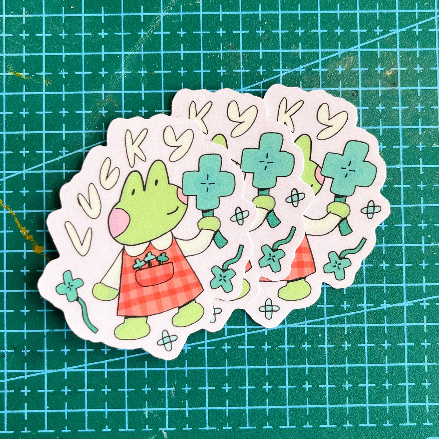 Lucky Frog Vinyl Sticker