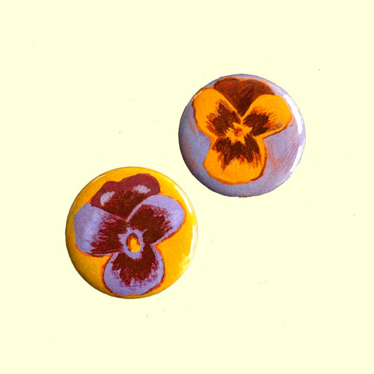 Pansy Button Badges