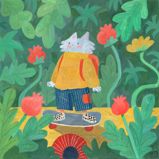 Kawafitober Original - Skater Cat